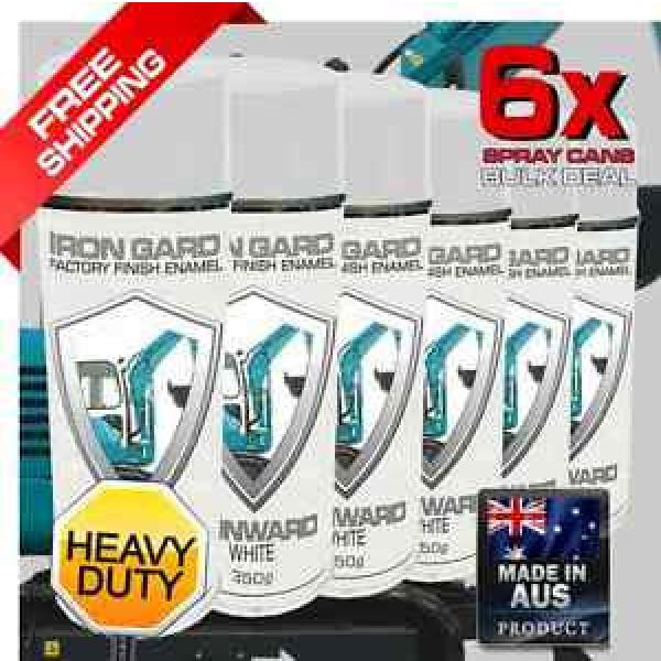 6x IRON GARD Spray Paint SUNWARD WHITE Excavator Dozer Loader Bucket Attach Auge #1 image