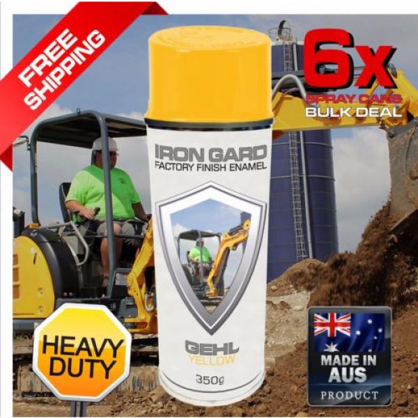 6x IRON GARD Spray Paint GEHL YELLOW Excavator Digger Dozer Loader Bucket Auger #1 image