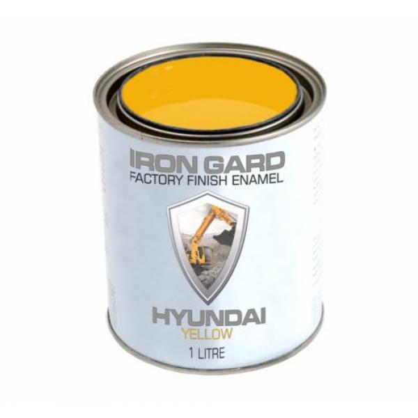 IRON GARD 1L Enamel Paint HYUNDAI YELLOW Excavator Dozer Skid Bucket Auger Dig #2 image