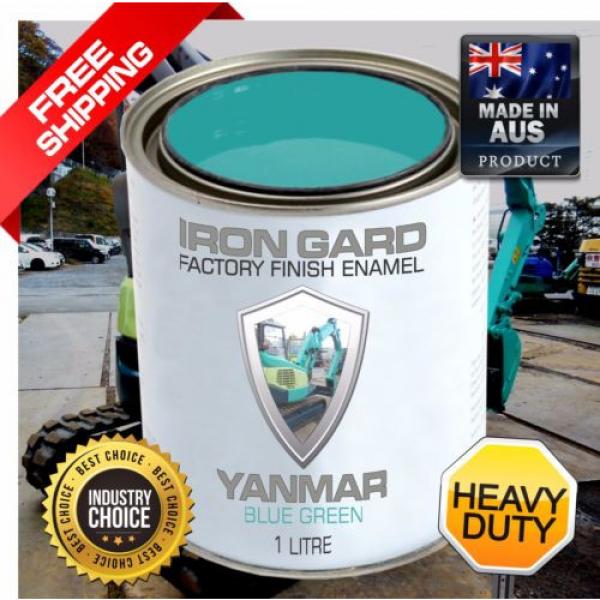 IRON GARD 1L Enamel Paint YANMAR BLUE GREEN Excavator Auger Bucket Tracks Mini #1 image