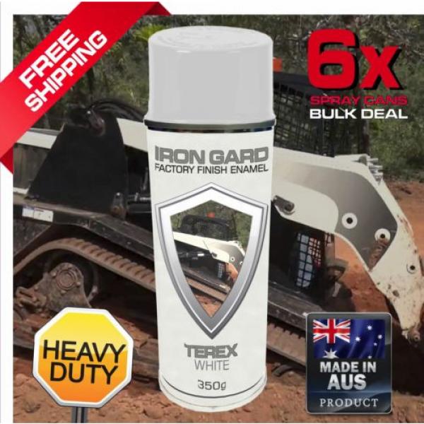 6x IRON GARD Spray Paint TEREX WHITE Excavator Posi Track Loader Skid Steer Dig #1 image