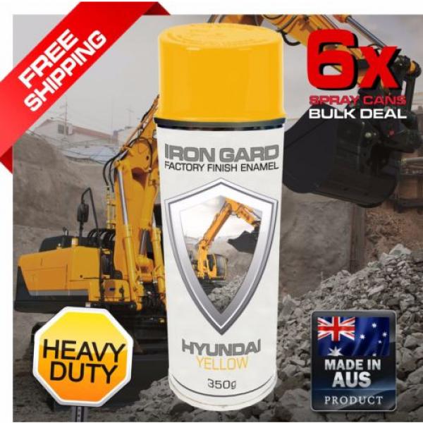 6x IRON GARD Spray Paint HYUNDAI YELLOW Excavator Digger Dozer Loader Skid Steer #1 image