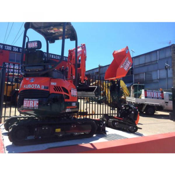 TIGHT ACCESS 1.7 TON MINI EXCAVATOR + MINI DUMPER DRY HIRE - 3 BUCKETS &amp; TRAILER #2 image