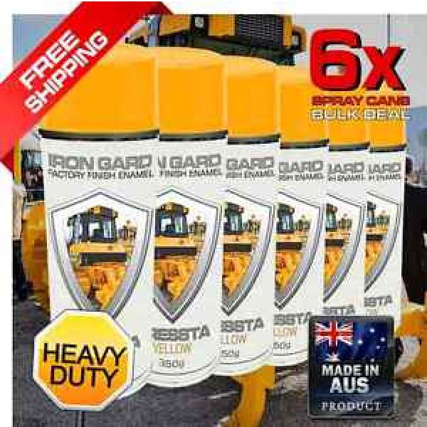 6x IRON GARD Spray Paint DRESSTA YELLOW Excavator Dozer Loarder Bucket Attachmen #1 image