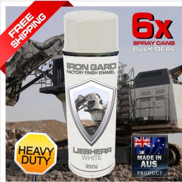 6x IRON GARD Spray Paint LIEBHERR WHITE Excavator Truck Loader Mining Dump #1 image