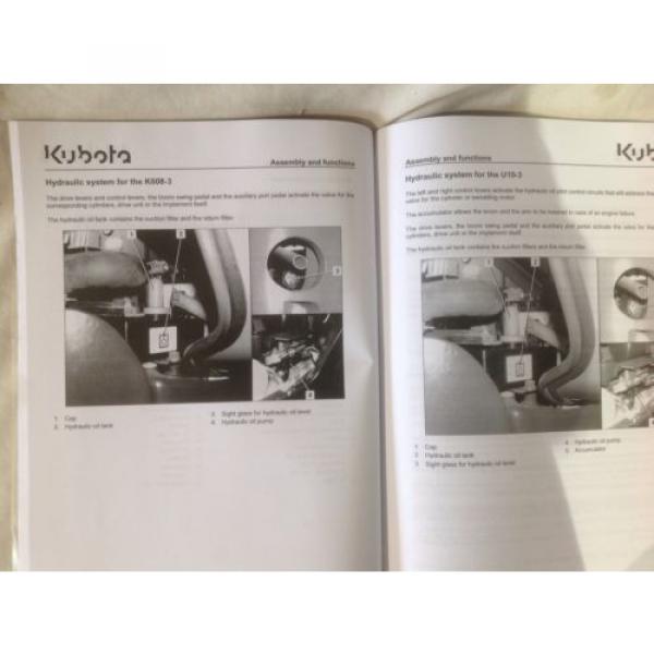 KUBOTA KX008-3 , U10-3 OPERATING MANUAL EXCAVATOR BOOK (VAT INCL IN PRICE) #2 image