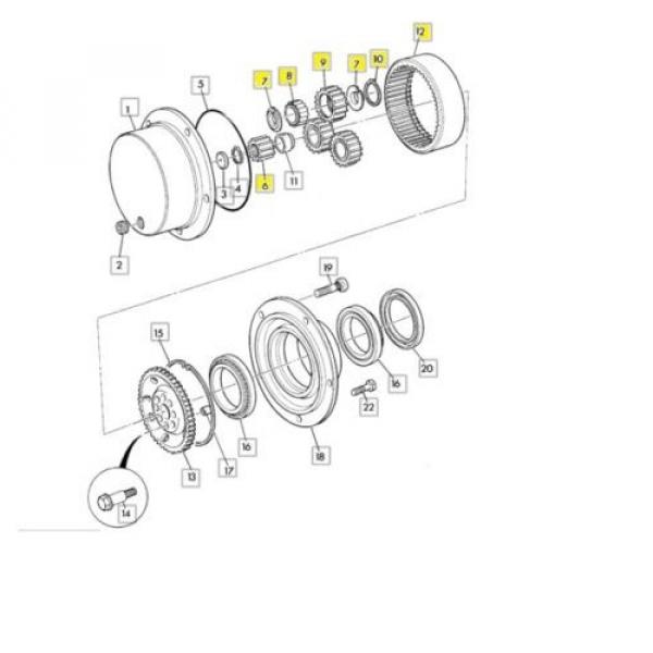 PARTS JCB 3CX 4CX -- SET GEAR HUB (no. 450/10206 450/10205 454/07403 907/50200) #2 image