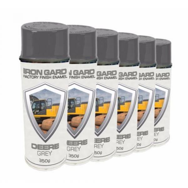 6x IRON GARD Spray Paint DEERE GREY Excavator Digger Dozer Loader Bucket Attach #2 image