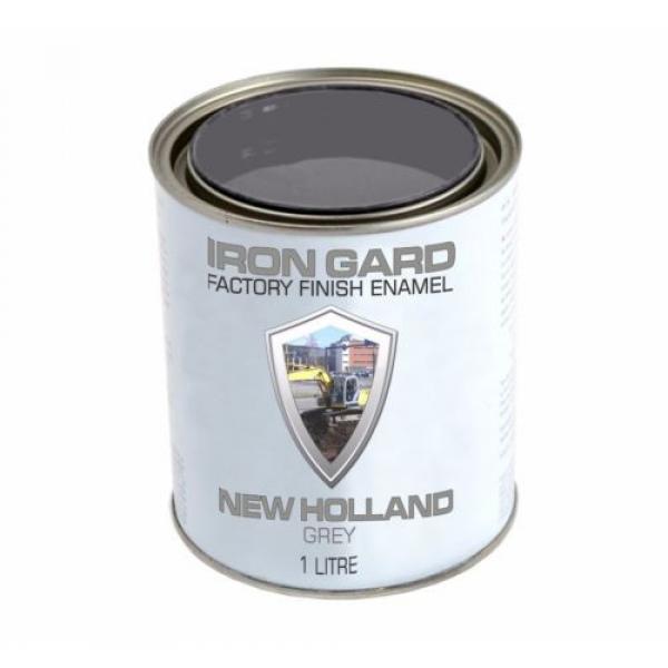 IRON GARD 1L Enamel Paint NEW HOLLAND GREY Excavator Auger Bucket Tracks Mini #2 image