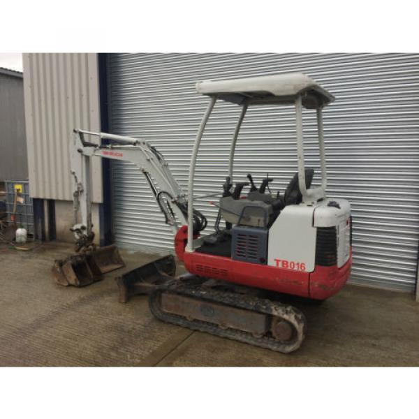 Takeuchi TB016 1.6T Digger/Excavator Expanding Tracks Q/Hitch 3 Bkts (Price+vat) #3 image