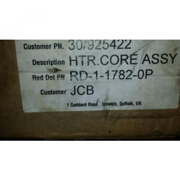 Jcb heater matrix (radiator) 30/925422 fastrak 2125 jcb dump truck 714 &amp; tm 310 #1 image