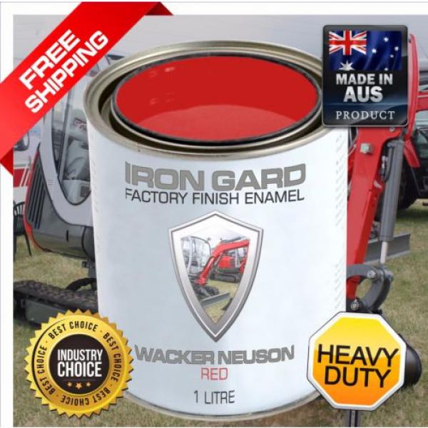 IRON GARD 1L Enamel Paint WACKER NEUSON RED Excavator Auger Bucket Tracks Mini #1 image