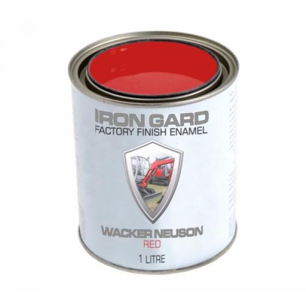 IRON GARD 1L Enamel Paint WACKER NEUSON RED Excavator Auger Bucket Tracks Mini #2 image