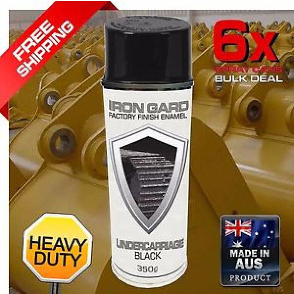 6x IRON GARD UNDERCARRIAGE Spray Paint BLACK Excavator Dozer Skid Steer Bucket #1 image