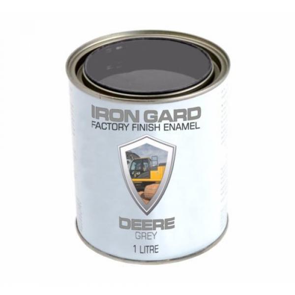 IRON GARD 1L Enamel Paint JOHN DEERE GREY Excavator Auger Loader Skid Bucket Dig #2 image