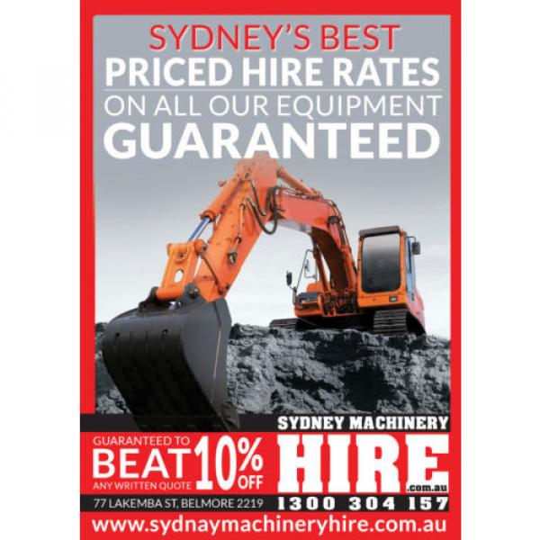 SYDNEY MACHINERY HIRE - 3.5 TONNE ZERO SWING EXCAVATOR DRY HIRE - THREE BUCKETS #4 image