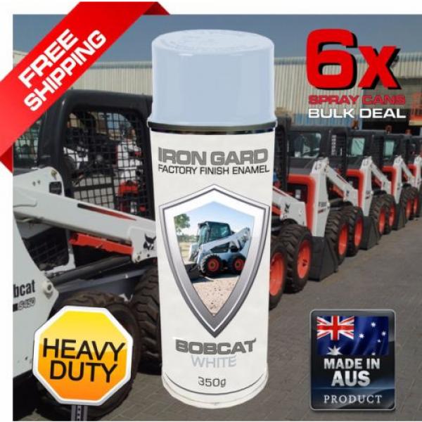 6x IRON GARD Spray Paint BOBCAT WHITE Excavator Posi Track Loader Skid Steer #1 image