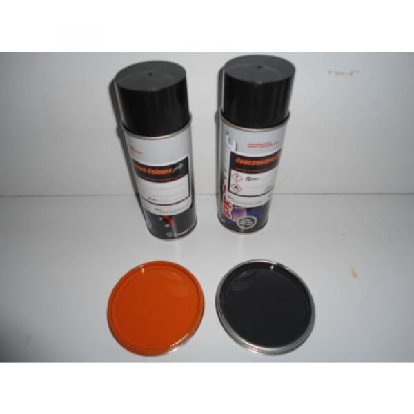 Hitachi ZX Orange &amp; Cabin Dark Grey Gloss paints 400ml Aerosols #1 image