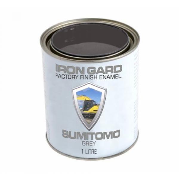 IRON GARD 1L Enamel Paint SUMITOMO GREY Excavator Auger Bucket Tracks Mini Dig #2 image