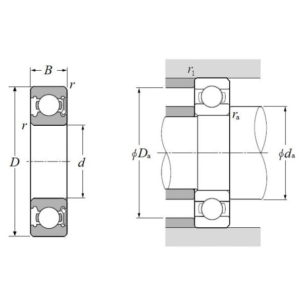 6000LBC3, Single Row Radial Ball Bearing - Single Sealed (Non-Contact Rubber Seal) #2 image