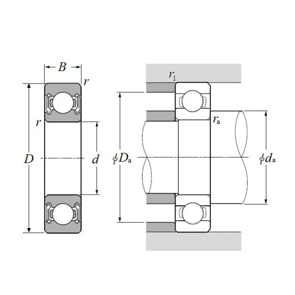 6001LLB, Single Row Radial Ball Bearing - Double Sealed (Non-Contact Rubber Seal) #2 image