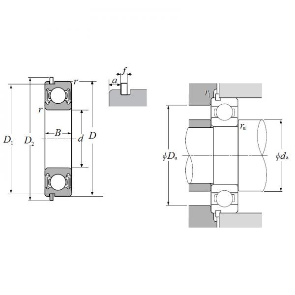 6002LLHNRC3, Single Row Radial Ball Bearing - Double Sealed (Light Contact Rubber Seal) w/ Snap Ring #2 image