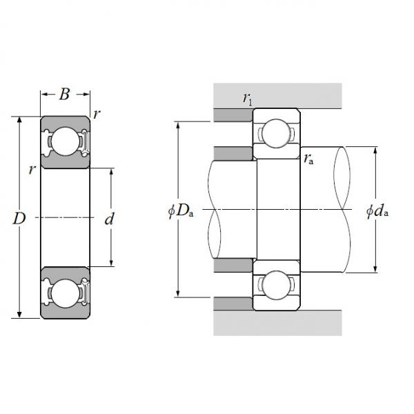 60/22LU, Single Row Radial Ball Bearing - Single Sealed (Contact Rubber Seal) #2 image