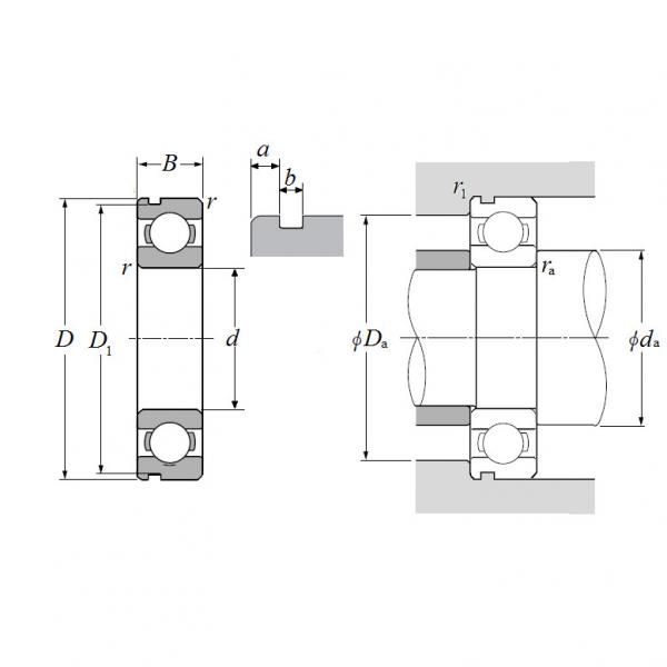 6004N, Single Row Radial Ball Bearing - Open Type, Snap Ring Groove #2 image