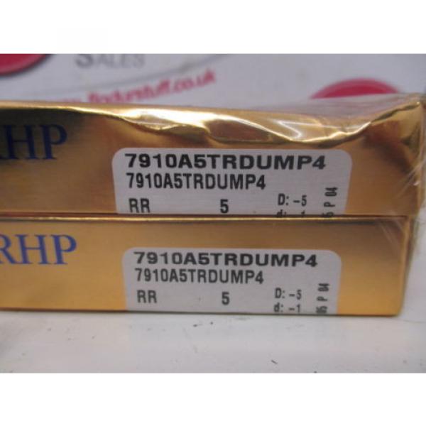 RHP 7910A5TRDUMP4 Super Precision Bearing - Pair - New In Sealed Box #2 image