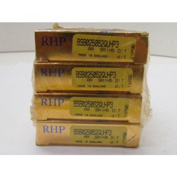 RHP BSB025062QUHP3 RR SRIH5 D:T Matched Set of 4 Super Precision Bearings NIB #2 image